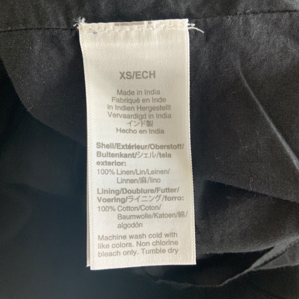 Black 100% Linen Dress - Picture 4 of 4
